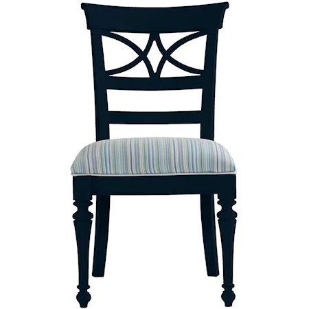 Sea Watch Side Chair with Seaside Sea Glass Upholstery